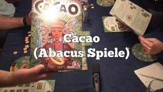 Cacao (Abacus Spiele): Rezension und Beispielrunde von Spiele-Podcast.de