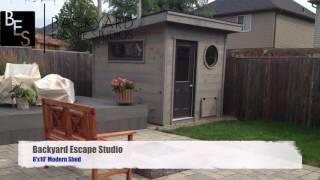 8x10 Modern Shed Backyard Escape Studios