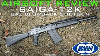 Airsoft Review #322 Tokyo Marui SAIGA-12K Gaz Blowback Shotgun (GBBS) [FR]