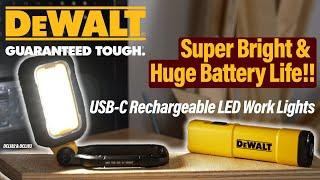  ALL NEW  DeWALT USB-C Rechargeable LED Work Lights