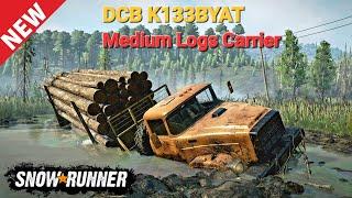 New DCB K133BYAT Truck With Medium Logs Carrier In SnowRunner