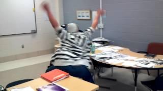 Crazy kid messing with his teacher