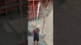 Dredging sand from big ship by powerful water pump 06