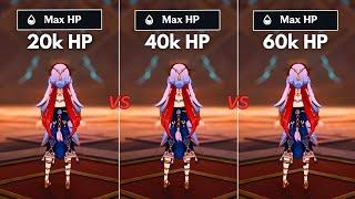 How Much HP Nilou NEED?? 30k vs 40k vs 60k! [ Genshin Impact ]