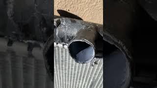 Overheated plastic radiator