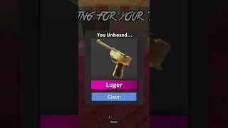 Unboxing Luger in MM2!  #mm2 #roblox #viral #shorts #youtubeshorts #unboxing