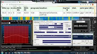 FM DX Es - 150623 1446UTC - 92.5 iCat (E) Barcelona/Collserola (CAT-B) 100kW 1349km