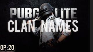 Top 20 best clan names for PUBG LITE | KS Gamer.