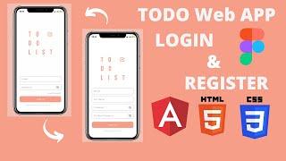 TODO APP - CREATING A LOGIN AND REGISTER PAGES USING ANGULAR (HTML AND SCSS , TYPESCRIPT) - Part 1