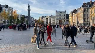 4K - WALKING in LILLE, France. Explore city center of Lille city.