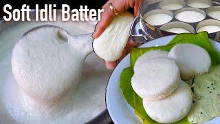 Idli recipe | soft idli | idli batter recipe | how to make soft idli | spongy idli South Indian food