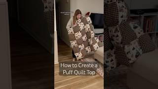 How to Sew Puff Quilt Rows Together | #quilting