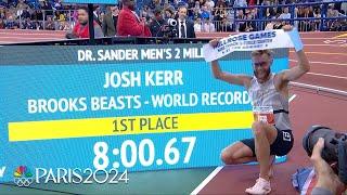 Josh Kerr SMASHES world record in men’s 2 mile at the Millrose Games | NBC Sports
