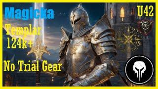 ESO Magicka Templar Trial Gear Free 124k+ DPS Build, Update 42, PS 5 EU