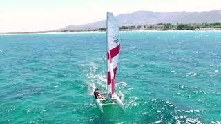 Catamaran vor Kos- Windstärke 5 mit Drohne aufgenommen