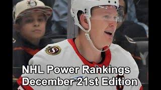 NHL Power Rankings, December 21st 2024 Edition