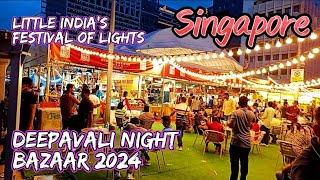 Deepavali Night Bazaar 2024 | Little India Singapore's Festival of Lights.