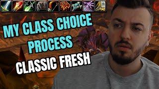 HOW I CHOOSE MY CLASS in CLASSIC WOW FRESH