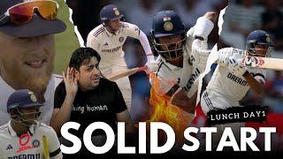 LUNCH DAY 1  RAHUL SAI OUT  JAISWAL LOOKS SOLID | INDIA vs ENGLAND 1st TEST