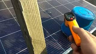 Тень портит Солнечные панели перегревом ячеек в Солнечной электростанции.