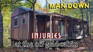 EP 27 Woody's Down: working through injury at the off grid cabin