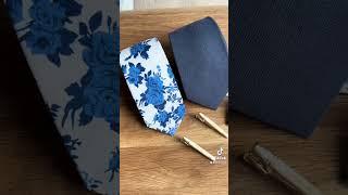 Harper blue floral necktie and bow tie collection. Are you feeling the blue vibes?