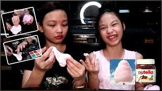 AUREA'S FAILED NUTELLA SLIME | Perfect Cotton Candy Slime of Alexa | Aurea & Alexa