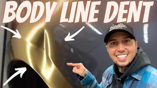 Body line dent repair | Paintless dent tutorial