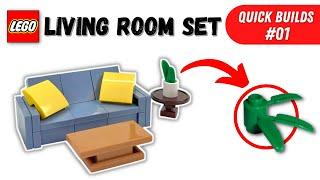 Stylish And SIMPLE LEGO Living Room (Quick LEGO Tutorial)