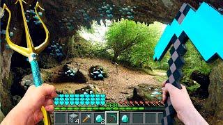 Minecraft in Real Life POV  Realistic Cave with Diamond Ore Minecraft MOVIE