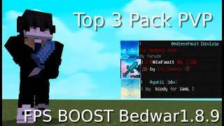 Top3 Pack pvp 16x boost  fps 1.8.9|Bedwar 3fmc