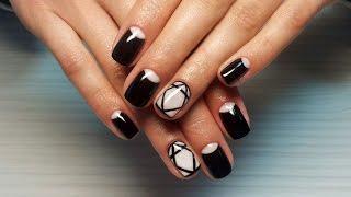 Дизайн ногтей гель-лак Shellac - роспись ногтей (уроки дизайна ногтей nail art design tutorial)