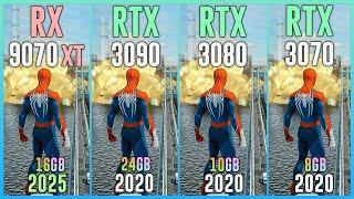 RX 9070 XT vs RTX 3090 vs RTX 3080 vs RTX 3070 - Test in 25 Games