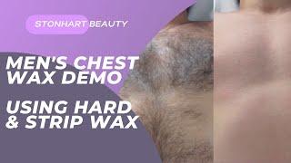 Men's Chest Wax Tutorial using Hard and Strip Wax