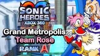 Sonic Heroes Grand Metropolis | Team Rose Rank A [HD 60fps]