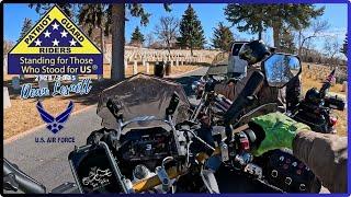 Patriot Guard Riders Mission for USAF Veteran Dean Lesnett, to the Santa Fe National Cemetary