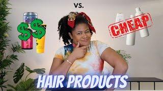 CHEAP vs Expensive Natural Hair Product CHALLENGE ! Can I Guess these Holy Grail Hair Products?