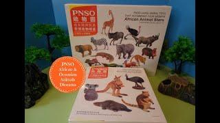 PNSO African & Oceanian Animal Figures Wildlife Diorama & Learn Animal Names