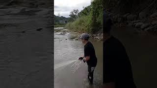 JALA IKAN DISUNGAI SEKALI LEMPAR LANGSUNG DAPAT BABON #SHORTS #JALAIKAN