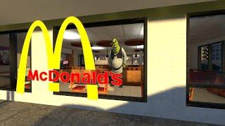 Shrek wants to buy a burger in McDonalds | Garry's Mod