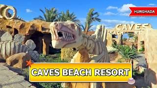 I stayed in a CAVE WITH DINOSAURS at Caves Beach Resort Hurghada!