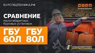 Сравнение малогабаритных буровых установок ГБУ 60Л и ГБУ 80Л  (Видео от ЗБТ)