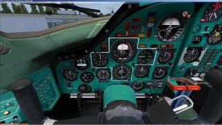 FSX | Tu 134 | Ту 134 А3 new HD | New Crew | полет по РСБН | URSS - UOOO