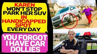 Psycho Karens WON'T STOP park her SUV in handicapped spot! Regretted it r/MaliciousCompliance