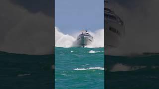 BEAST MODE! Pershing Power yacht crushes the waves at the Haulover Inlet!