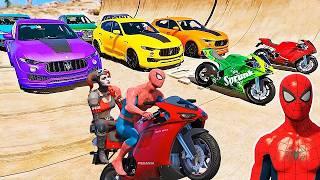 CORRIDA MOTO PARKOUR DO HOMEM ARANHA e HARLEY - GTA 5