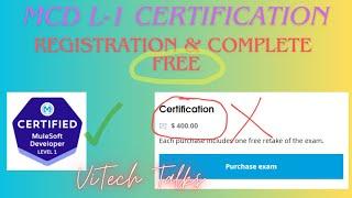 MCD L-1 | MuleSoft Developer Level-1 Certification | @vitechtalks6017 | How to Register & Get  Free