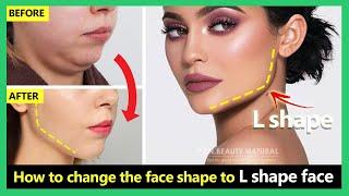 Get beautiful jawline!! How to change the face shape to L shape face | Chiseled jawline exercise