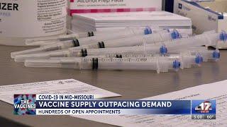 Mid-Missouri vaccine supply outpacing the demand