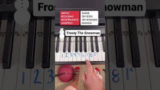 EASY Frosty The Snowman Piano Tuto with numbers ️ #shortsmaschallenge #shortsmas #shorts